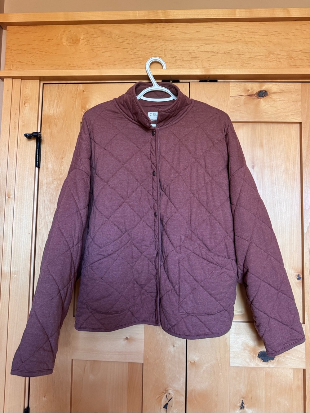 Z Supply Quilted Lightweight Jacket - Mauve Plum